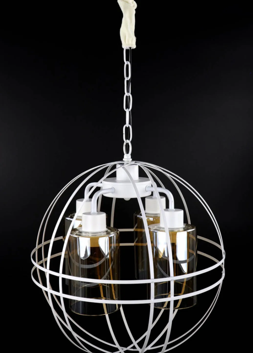 Люстра стельова підвісна в стилі LOFT (лофт) 12525/4-wh Білий 50х41х41 см. Handmade (234539529)
