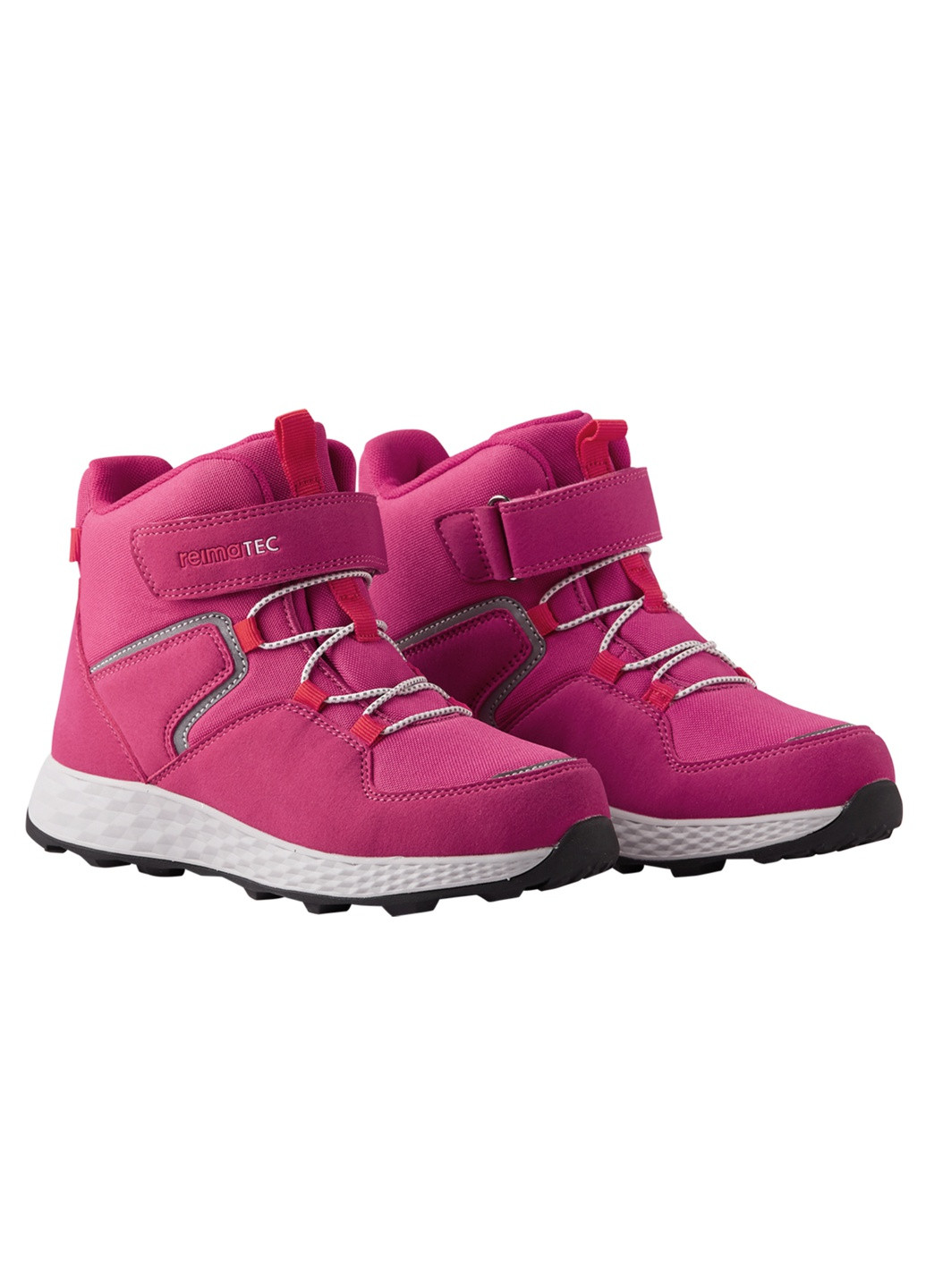 Розовые осенние ботинки на шнурках Reima