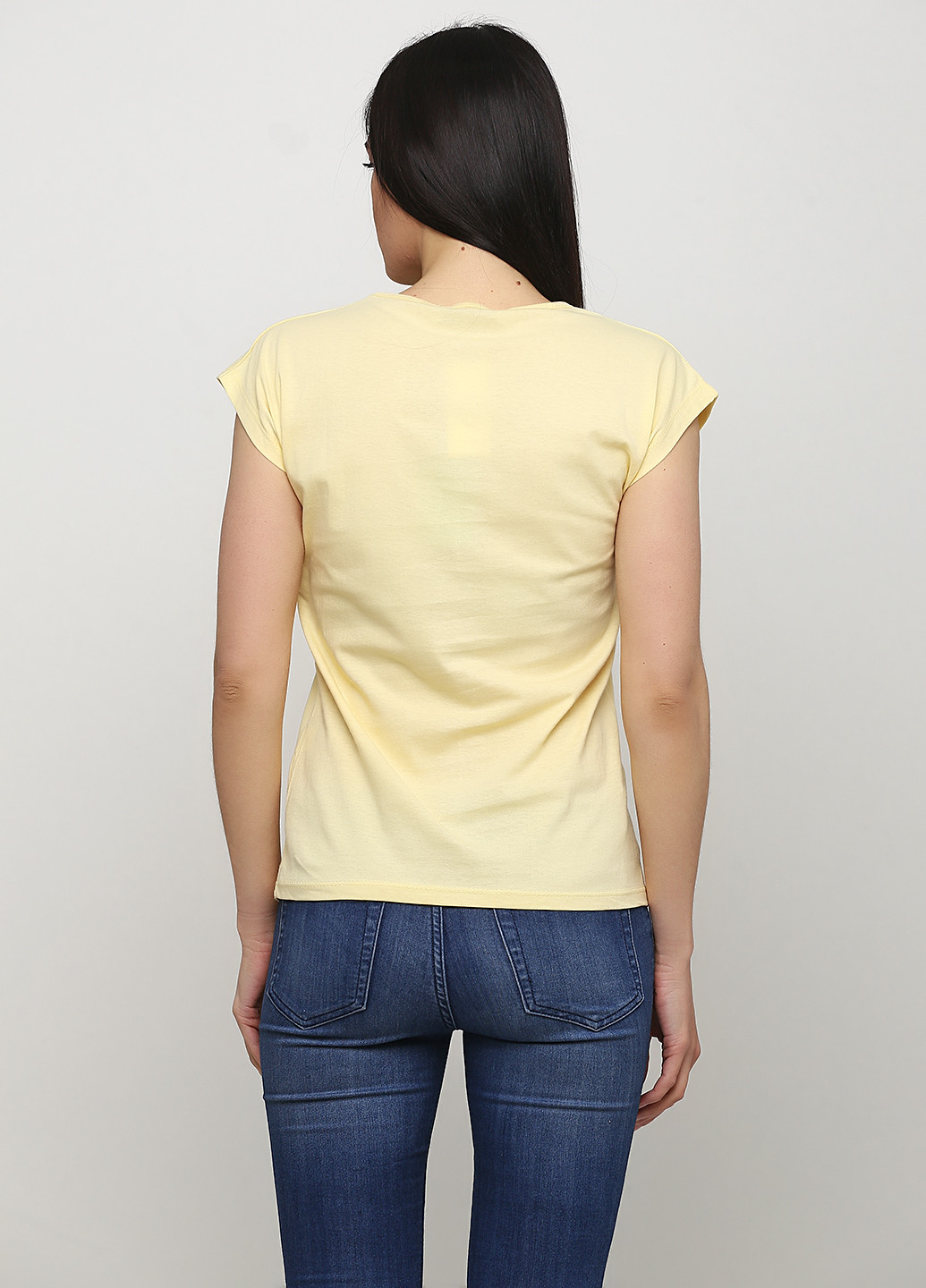 Светло-желтая летняя футболка London Look