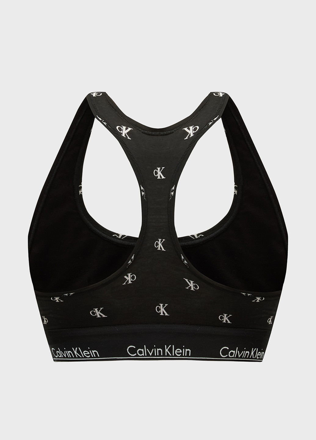 Чёрный топ бюстгальтер Calvin Klein без косточек хлопок