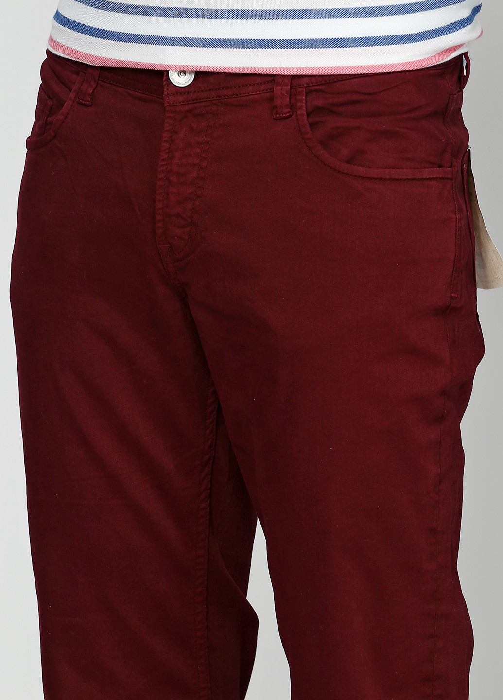 Бордовые кэжуал демисезонные брюки Madoc