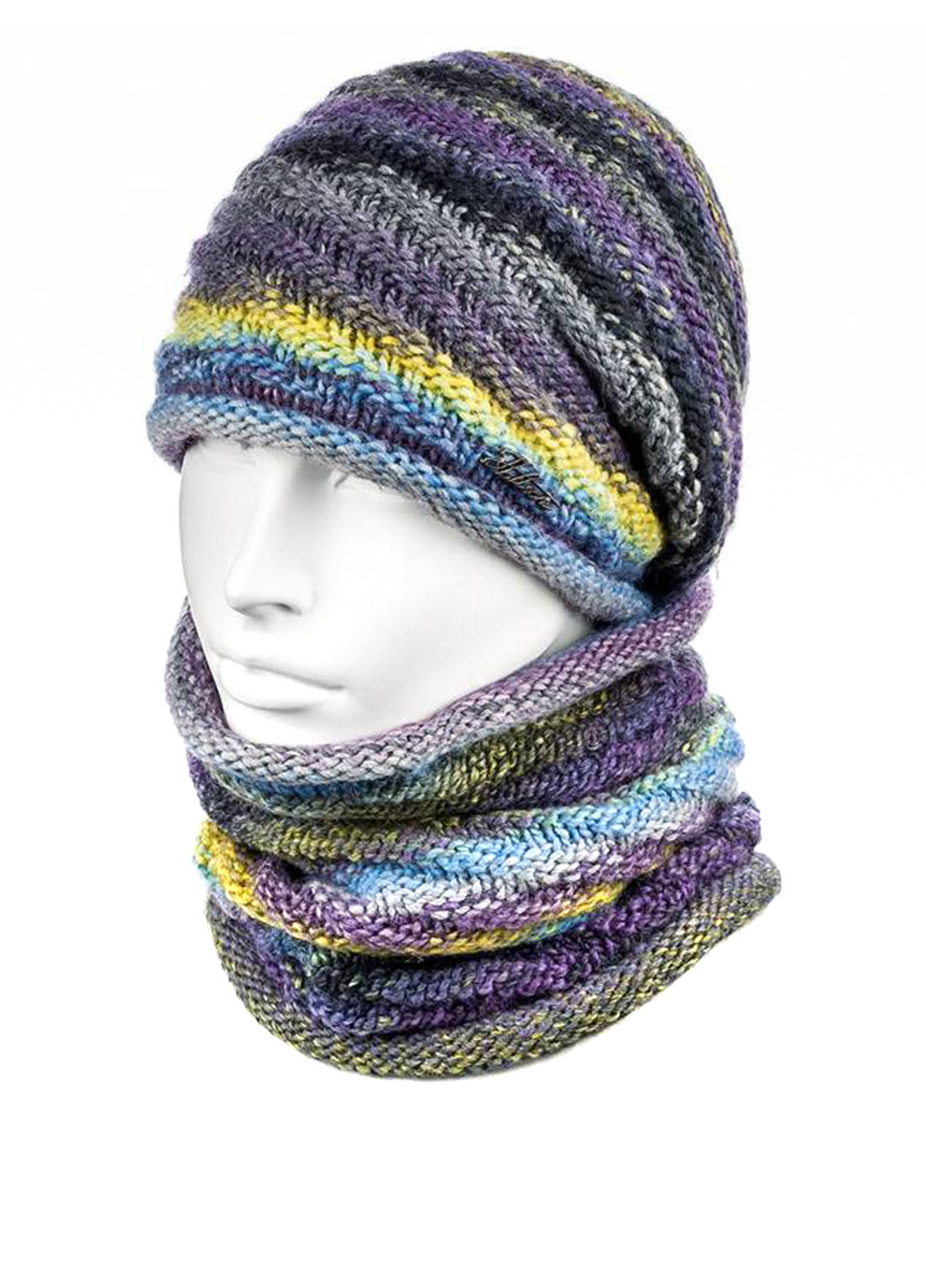 Фіолетовий зимній комплект (шапка, шарф) Hattson