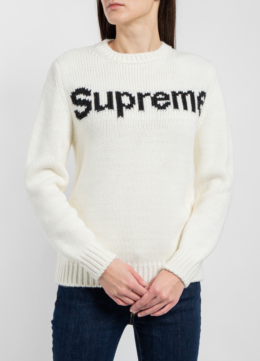 Білий демісезонний светр Supreme Spain