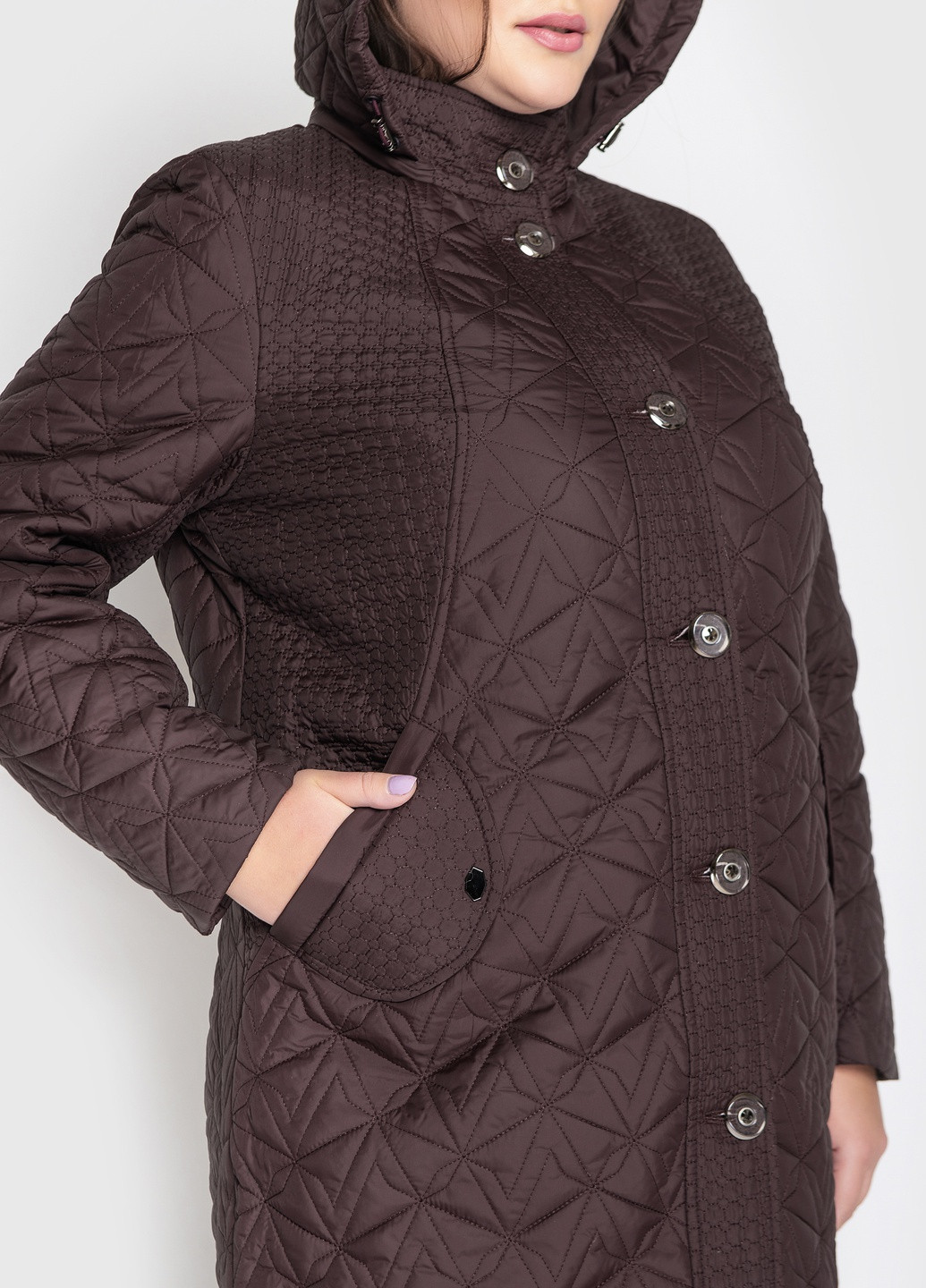 Бордовая демисезонная удлиненная куртка софья Welltre