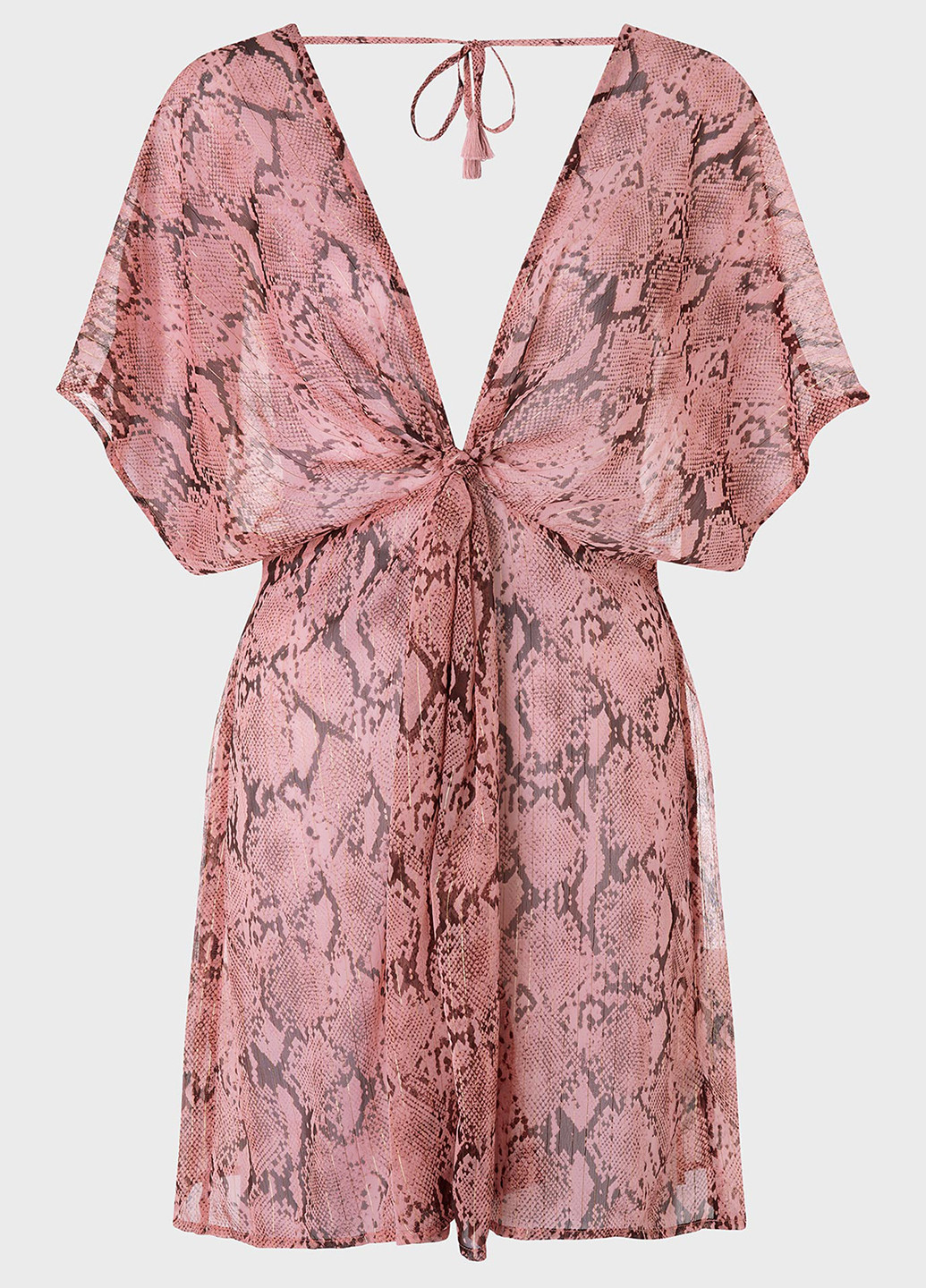 Розовое пляжное платье клеш Accessorize змеиный