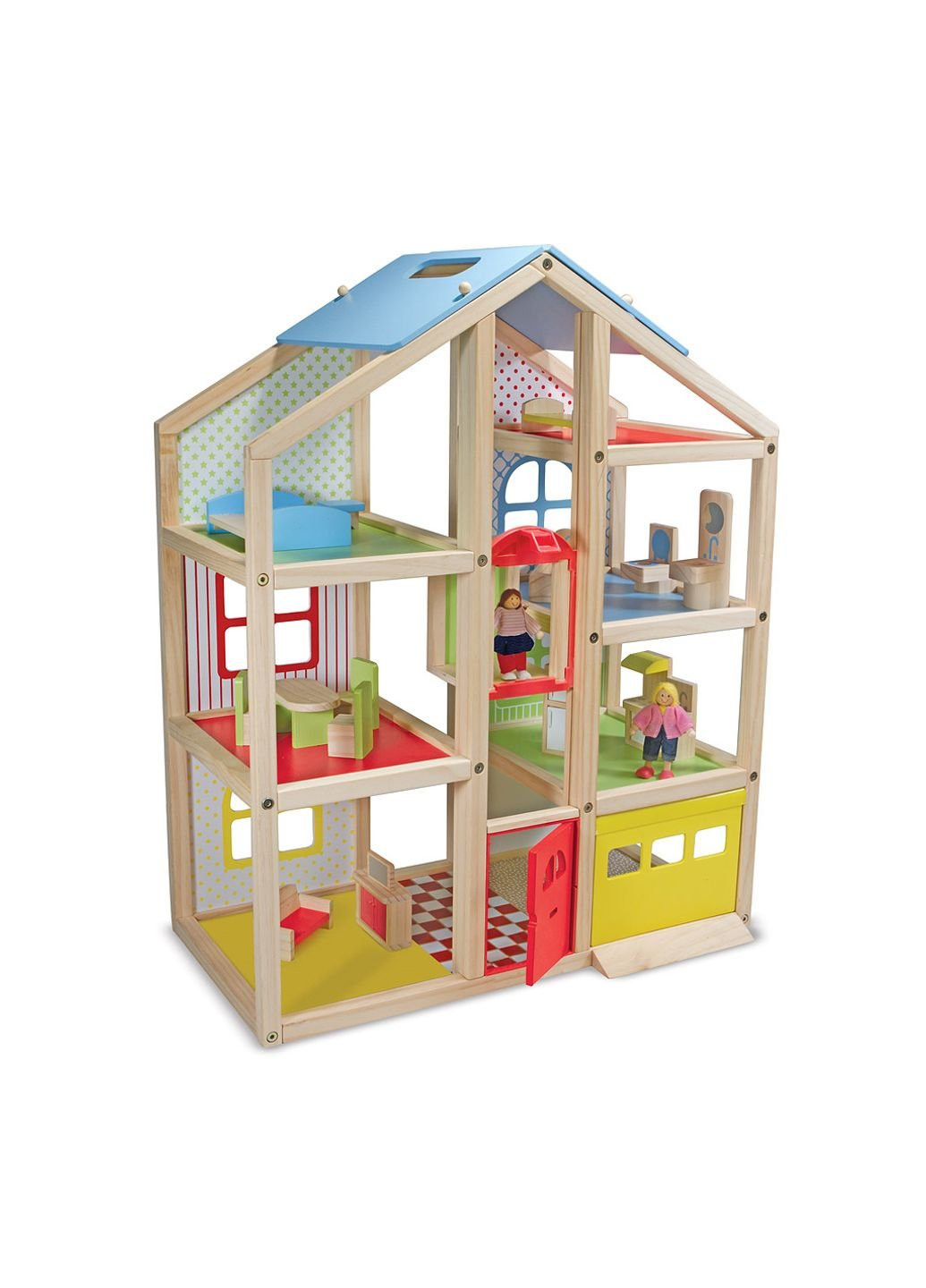 Ігровий набір Ляльковий будиночок з підйомником та меблями (MD2462) Melissa&Doug (254066590)