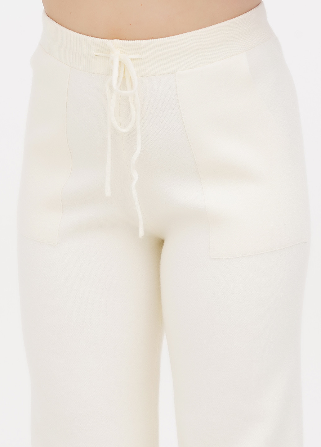 Белые кэжуал демисезонные прямые брюки Lara