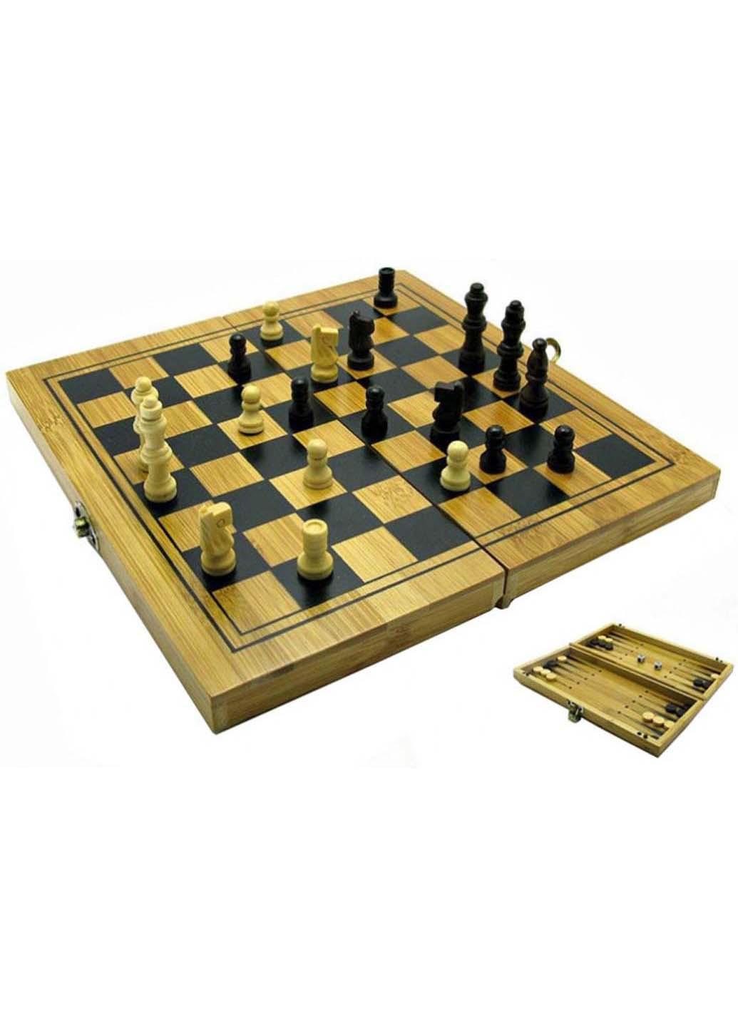 Набір нарди / шахи / шашки бамбук Duke 23.7 х 11.7 х 3.5 см (232007383)