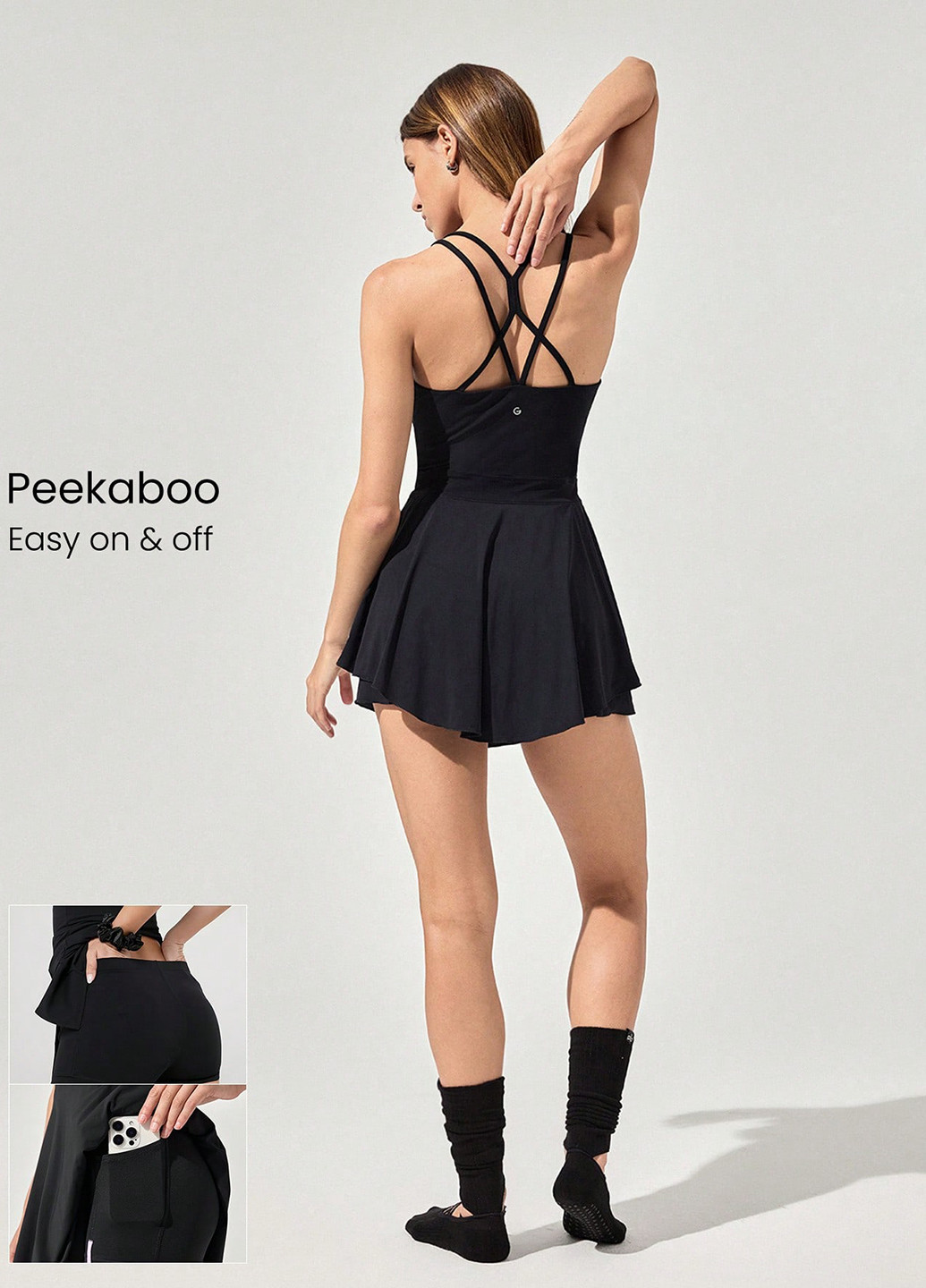 Комбінезон SHEIN комбінезон-шорти однотонний чорний спортивний поліамід