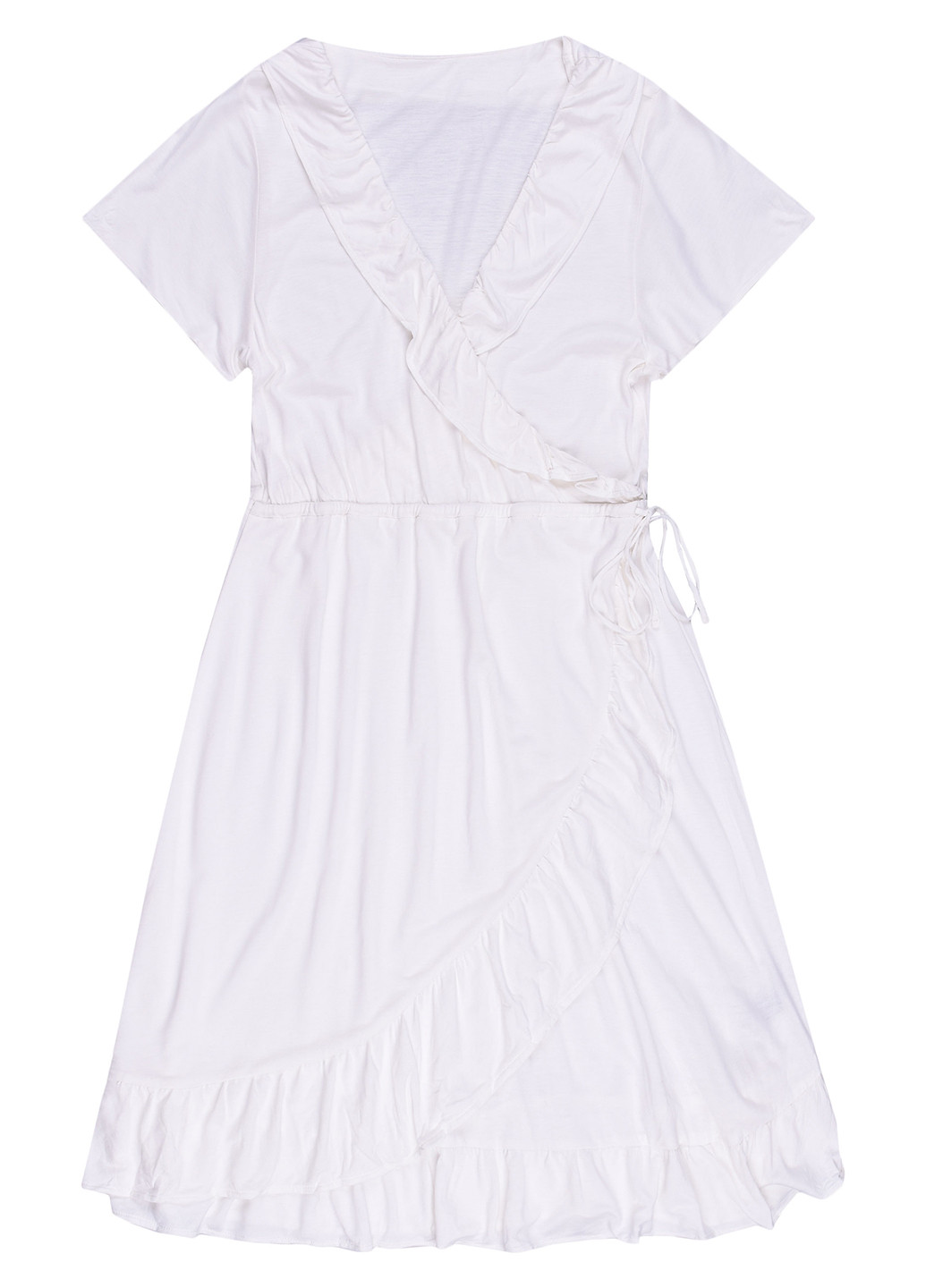 Білий кежуал сукня на запах H&M однотонна