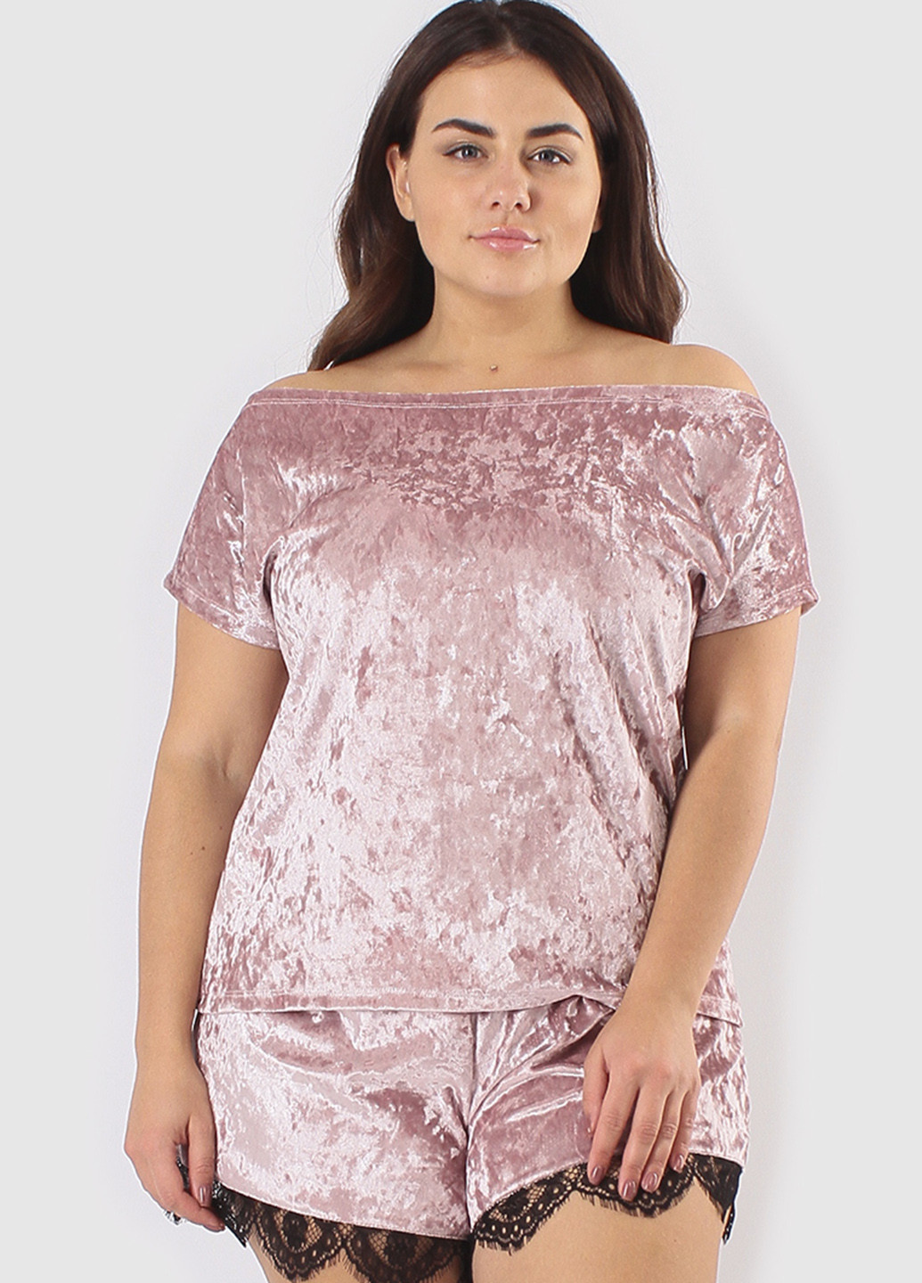 Світло-рожева всесезон піжама (футболка, шорти) футболка + шорти Ghazel
