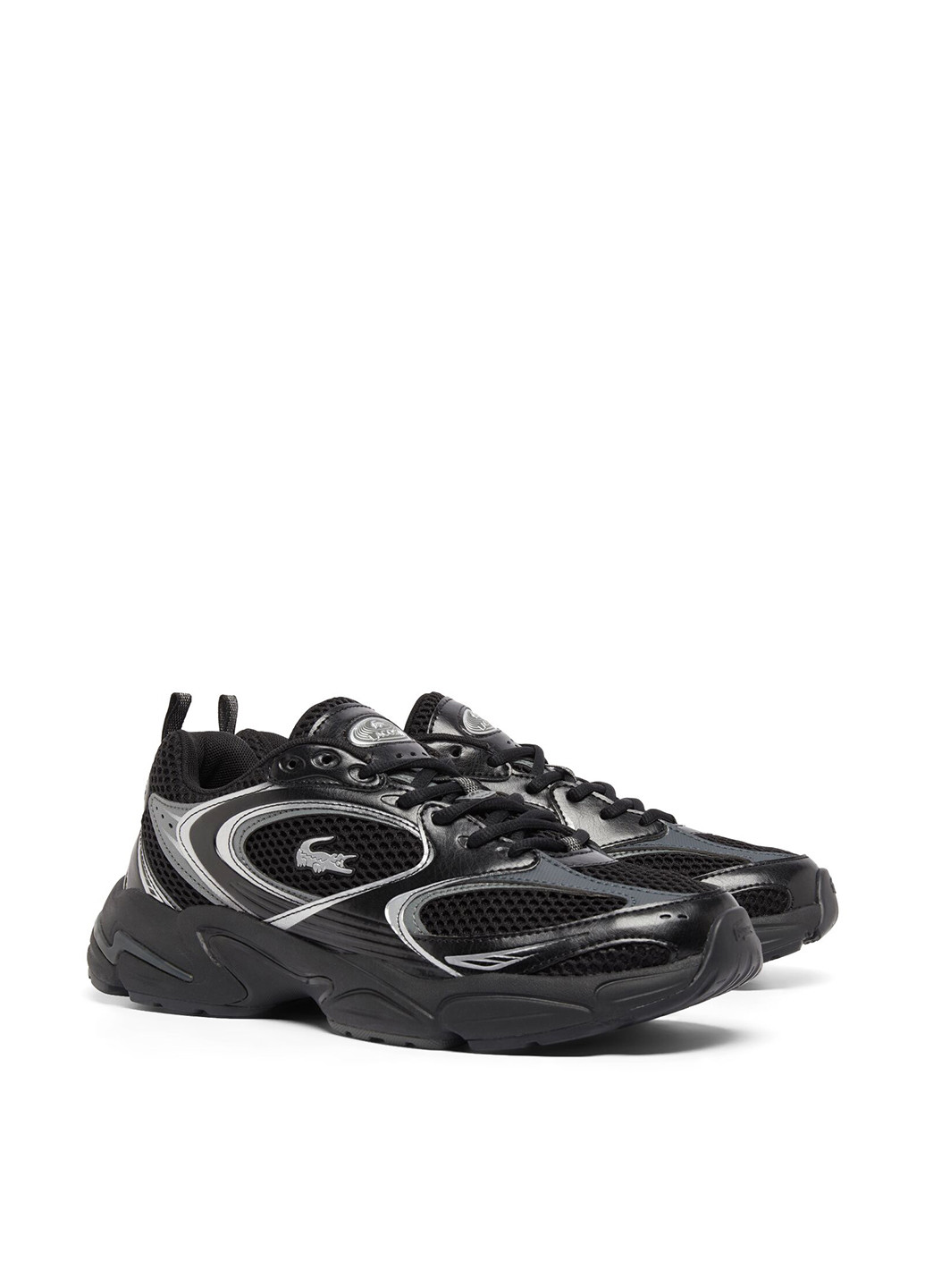 Черные демисезонные кроссовки Lacoste