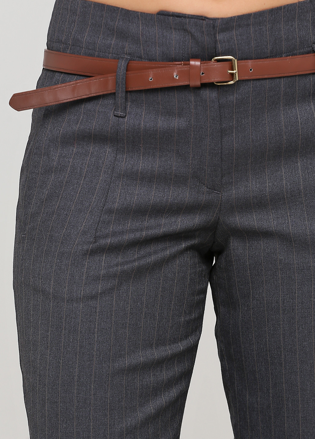 Темно-серые классические демисезонные прямые брюки Imperial