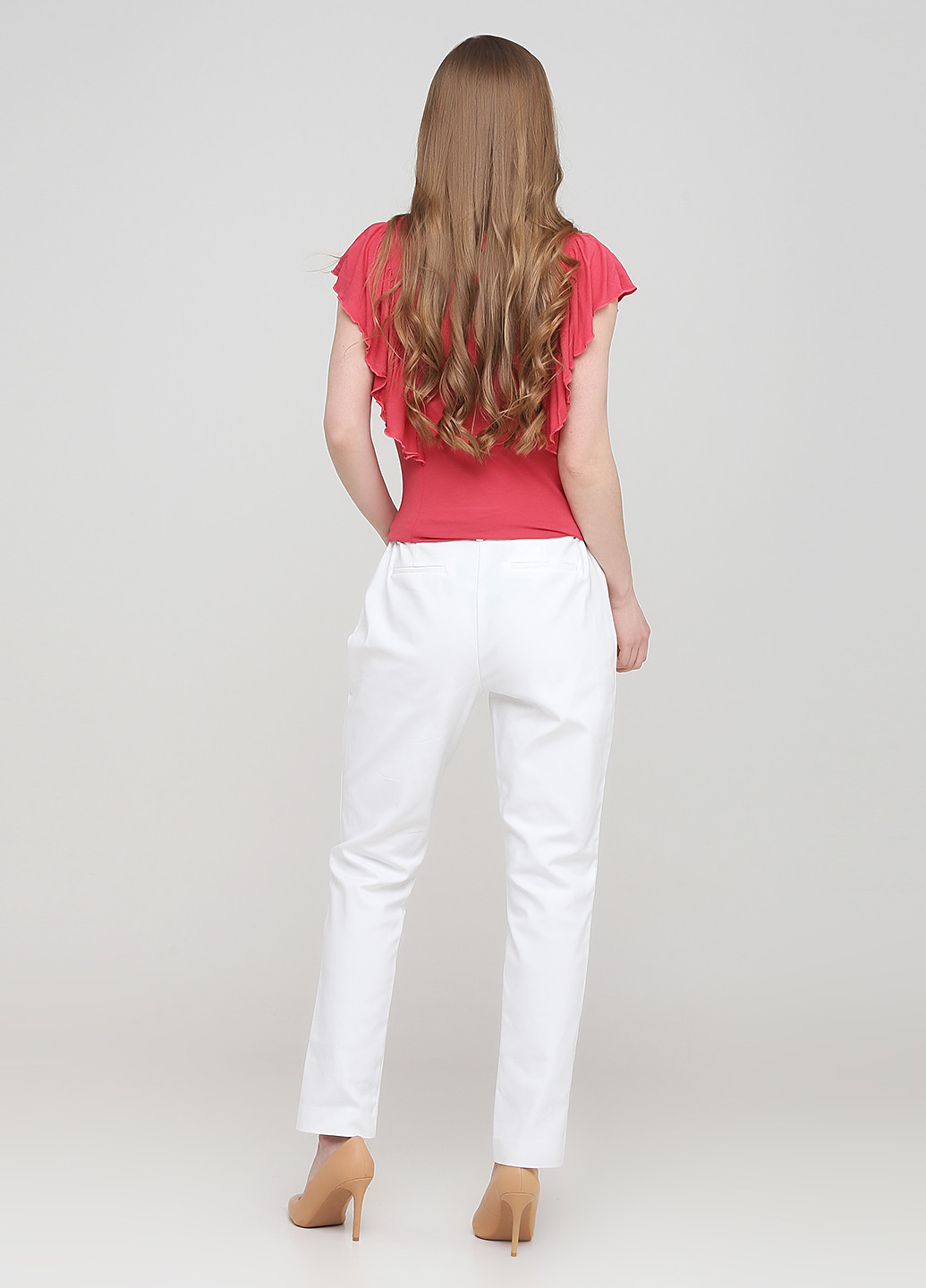 Джинси Ashley Brooke прямі однотонні білі джинсові бавовна