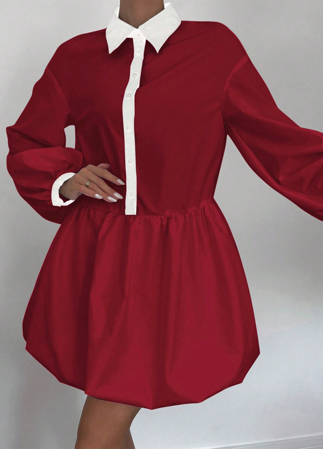 Червона кежуал сукня SHEIN однотонна