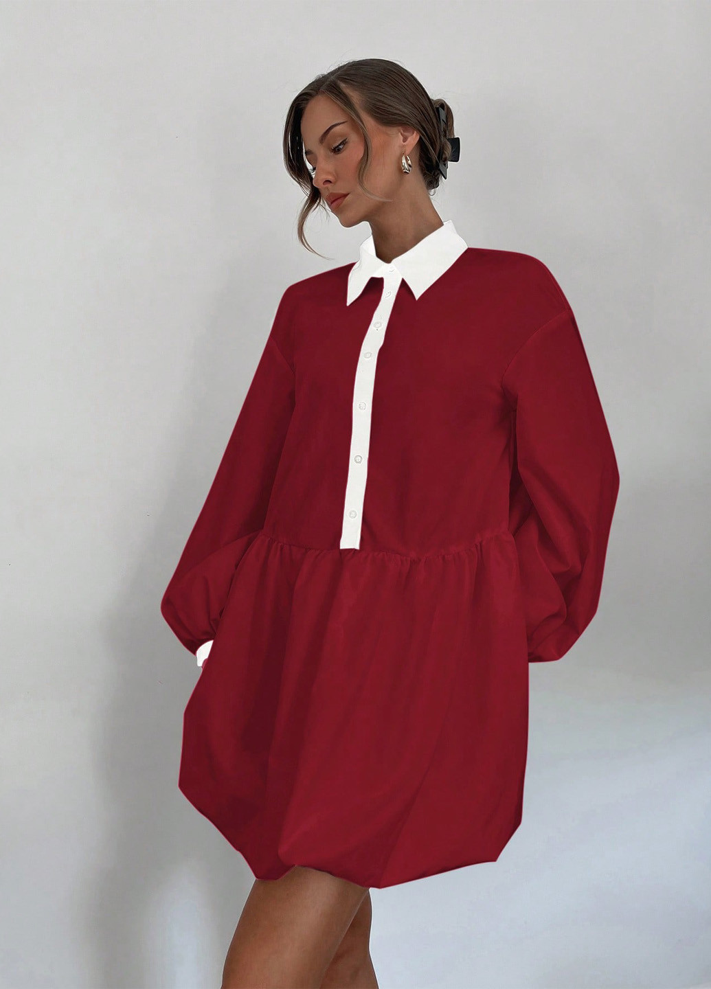 Червона кежуал сукня SHEIN однотонна