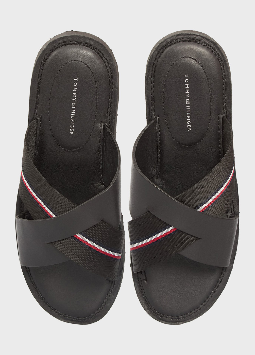 Черные пляжные, кэжуал шлепанцы Tommy Hilfiger