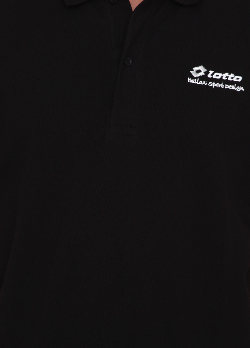 Черная футболка-поло для мужчин Lotto с логотипом