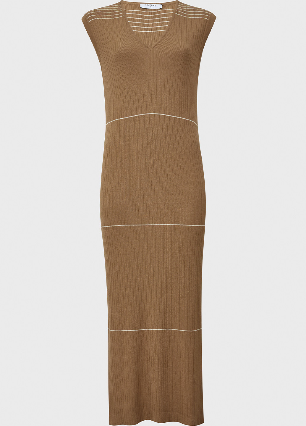 Бежевое кэжуал платье BEATRICE однотонное
