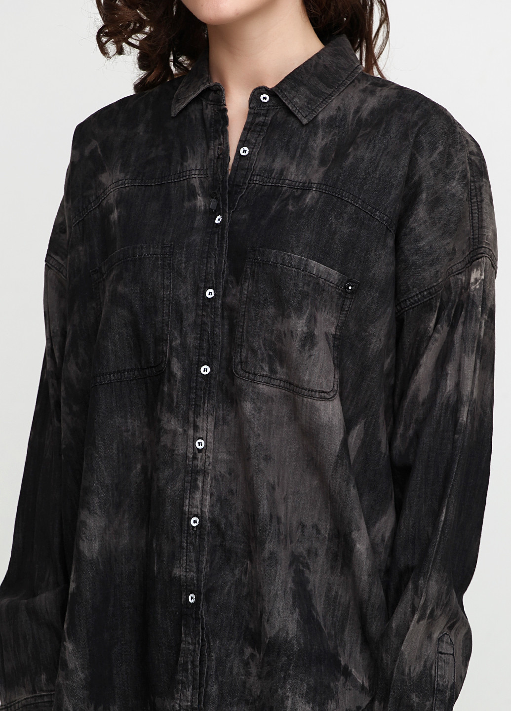 Черная кэжуал рубашка однотонная Pepe Jeans