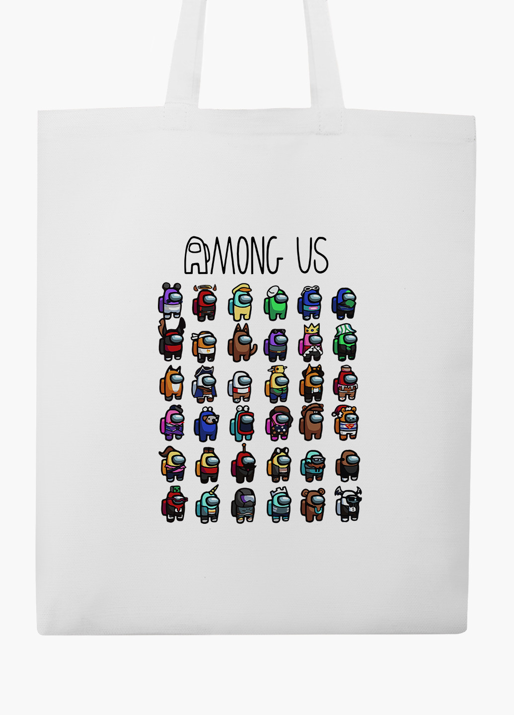 Еко сумка шоппер біла Амонг Ас (Among Us) (9227-2587-WT-2) екосумка шопер 41*35 см MobiPrint (219151164)