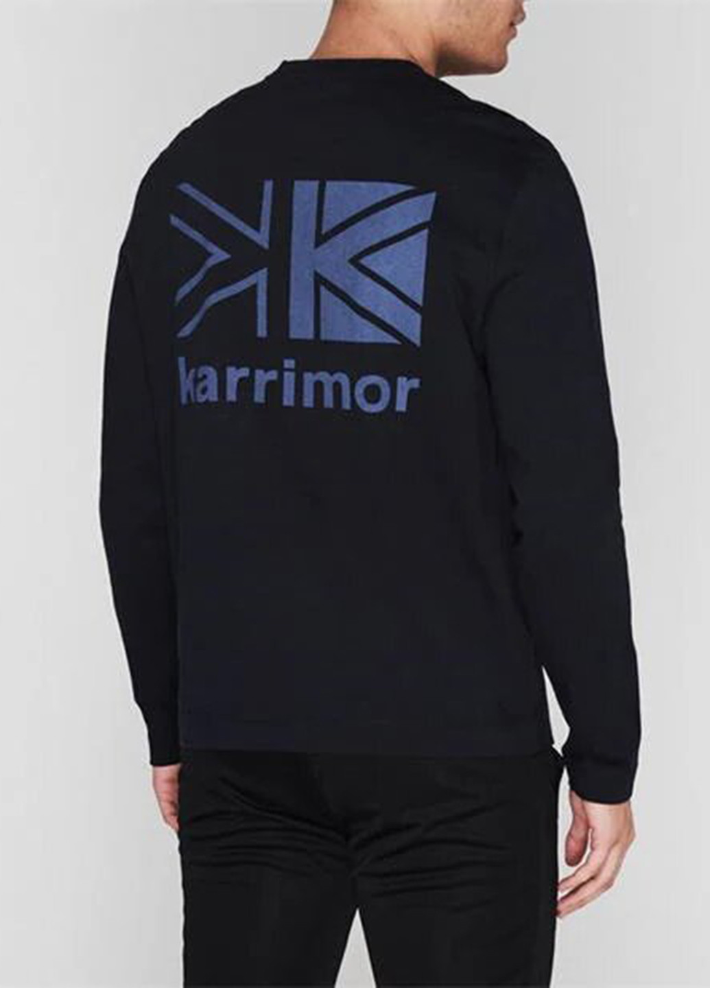Темно-синий демисезонный спортивный лонгслив Karrimor с логотипом