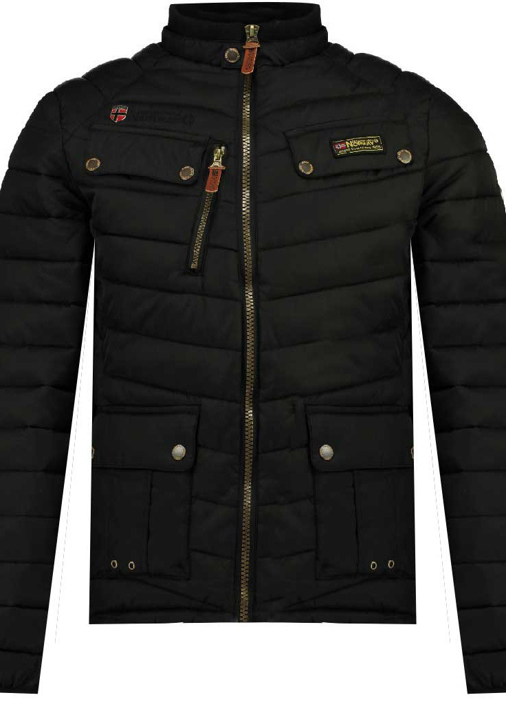 Черная зимняя куртка Geographical Norway ARIE MEN NO HOOD 001