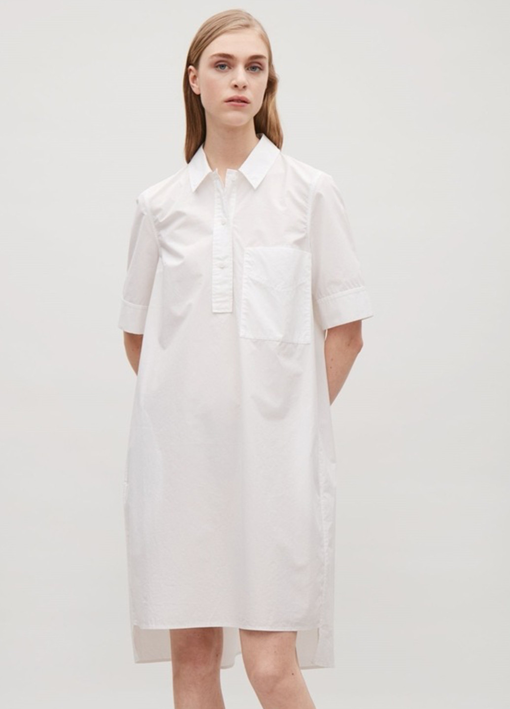 Белое кэжуал платье Cos