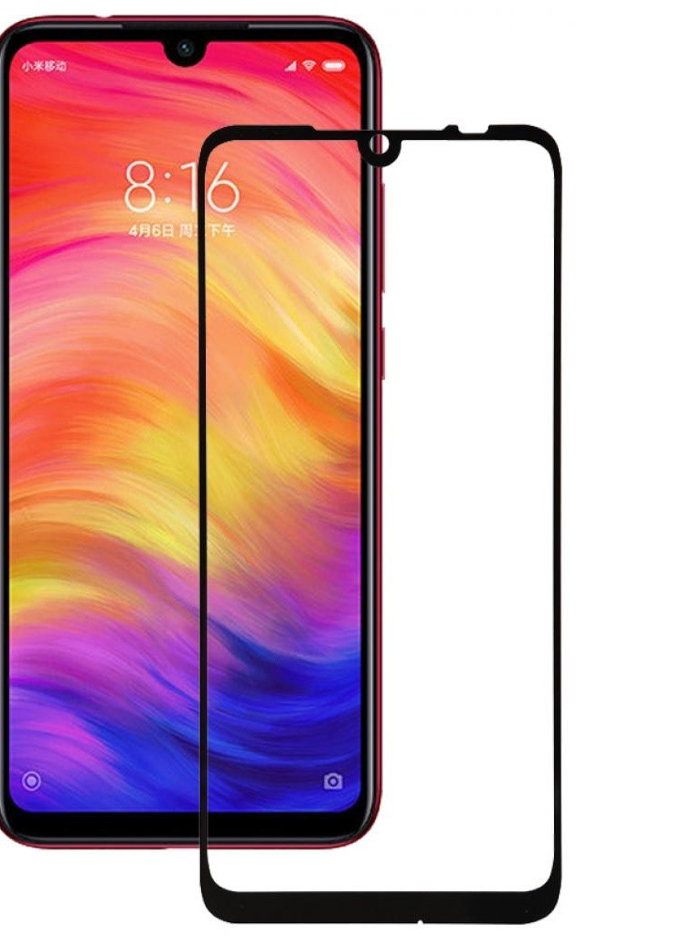 Стекло защитное Xiaomi Redmi Note 7 Black (703189) BeCover (203983617)