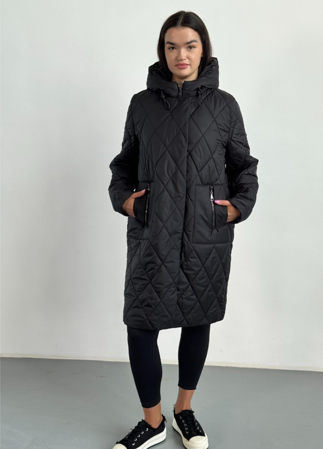 Черная демисезонная куртка Eva Classic