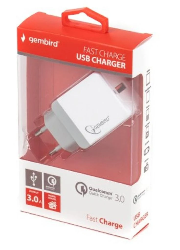 Зарядное устройство 1 USB QC3.0 (MP3A-UC-AC11) Gembird (216637636)