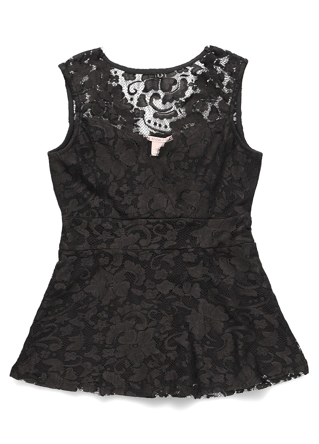 Чорна блуза з баскою Anna Field