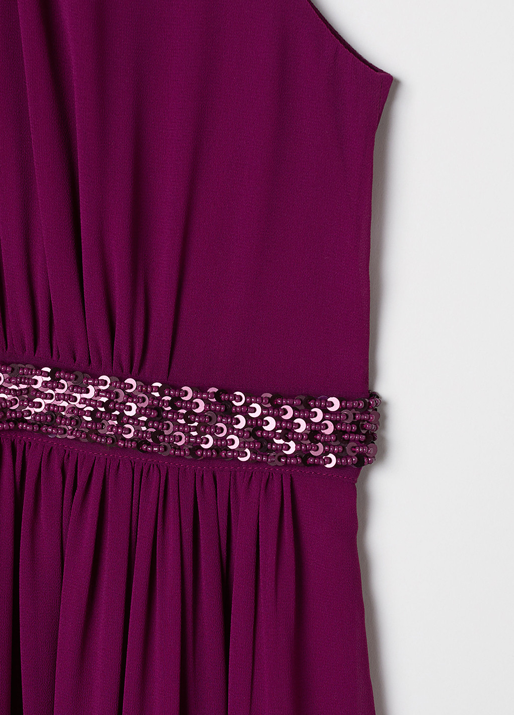 Фиолетовое вечернее платье в греческом стиле H&M однотонное
