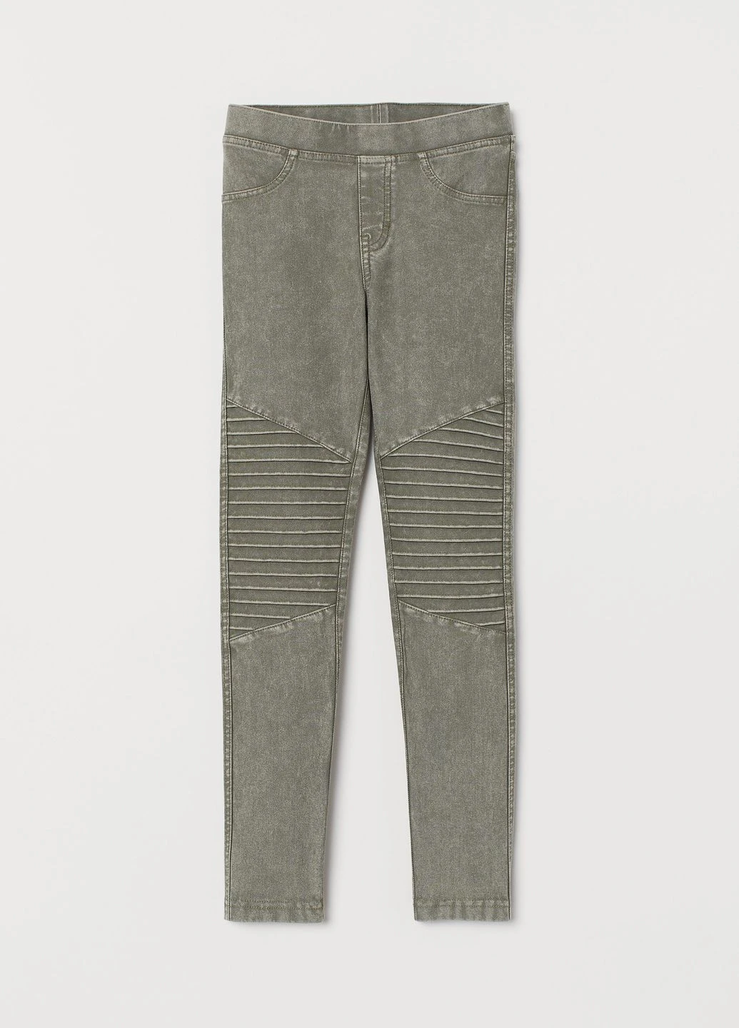 Хаки джинсовые демисезонные брюки H&M