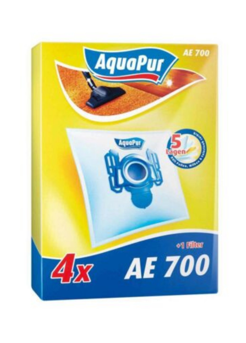 Многоразовые мешки для пылесосов AEG, Electrolux, Privileg, Volta, Progress 4 шт. Aquapur (254797303)
