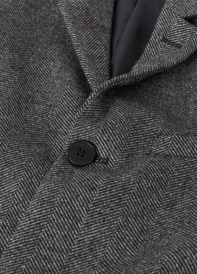 Темно-сіре зимнє Пальто H & M Темно-сірий / Малюнок «ялинка» H&M