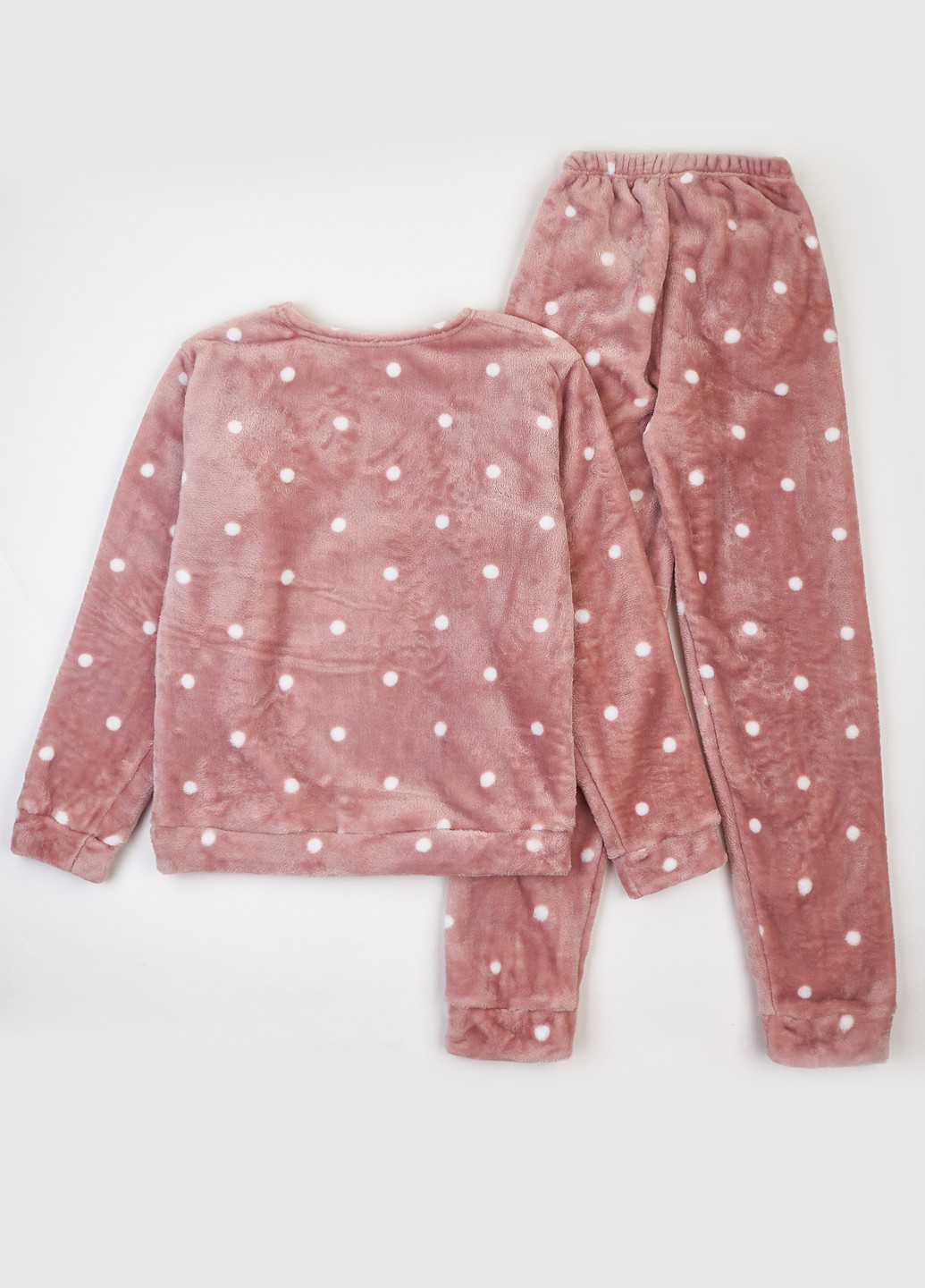 Розово-коричневая зимняя пижама (лонгслив, брюки) dexter's