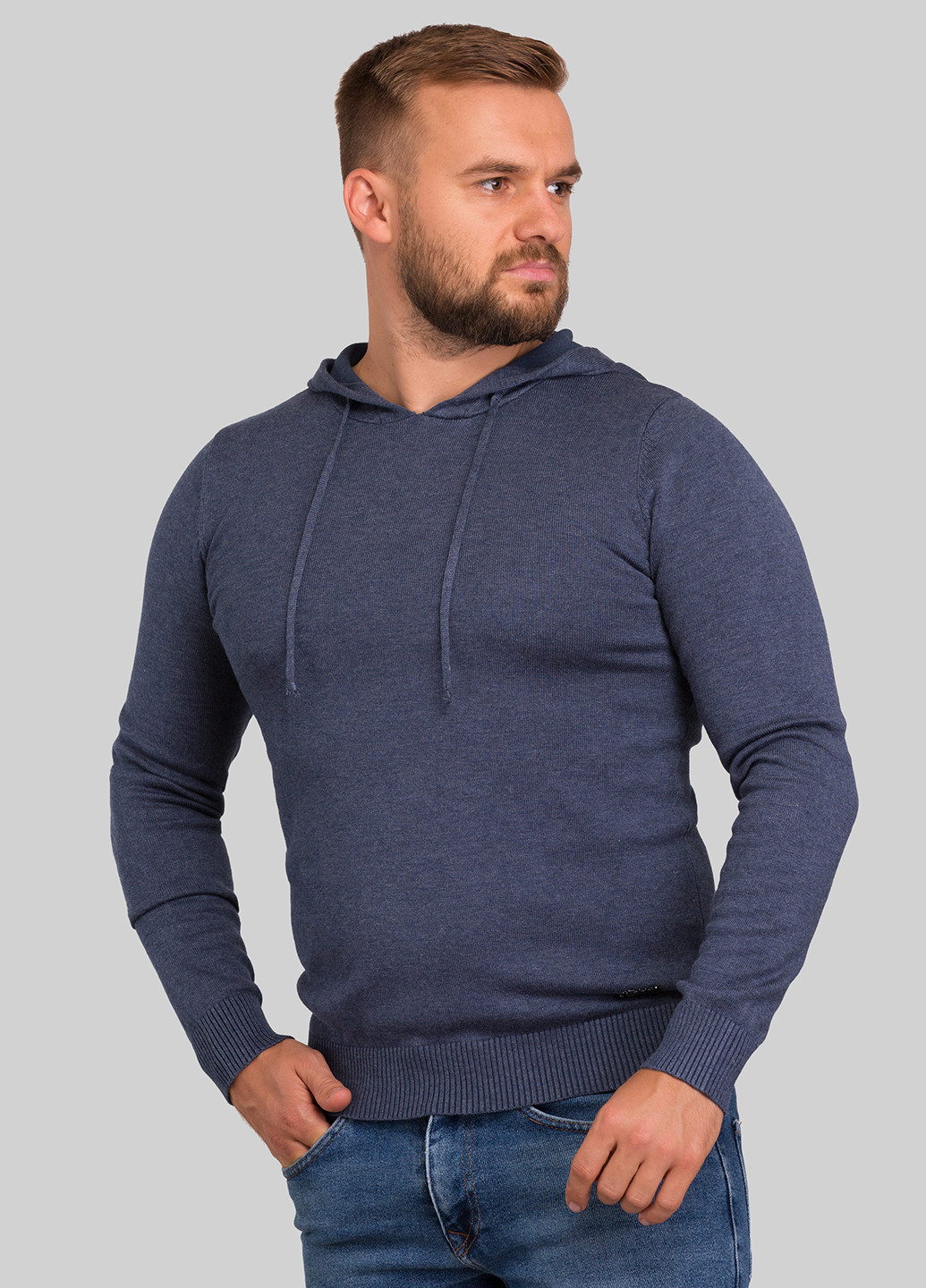 Серо-синий демисезонный свитер Trend Collection