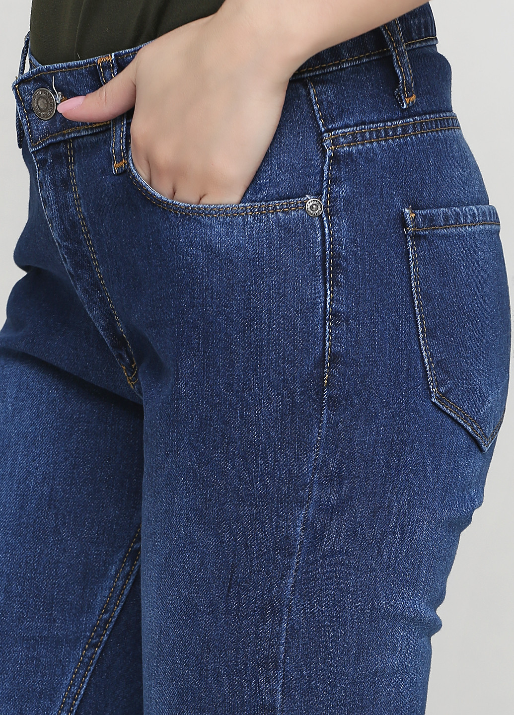 Комбинированные демисезонные зауженные джинсы MRS