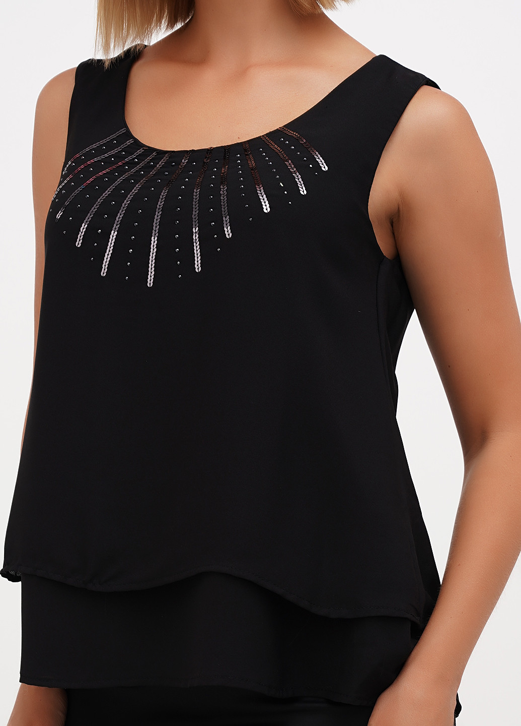 Чорна блуза Sassofono Club