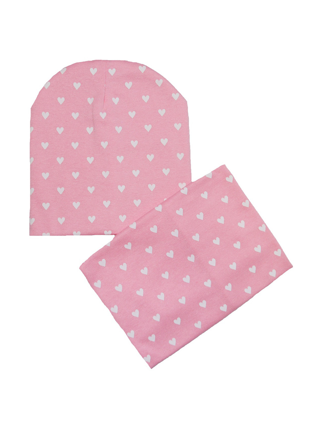 Розовый демисезонный комплект (шапка, шар-снуд) Sweet Hats