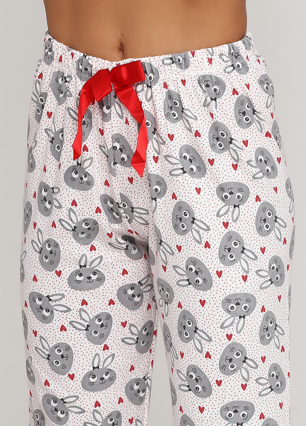 Червона всесезон піжама утеплена (лонгслів, брюки) лонгслив + брюки Rinda Pijama