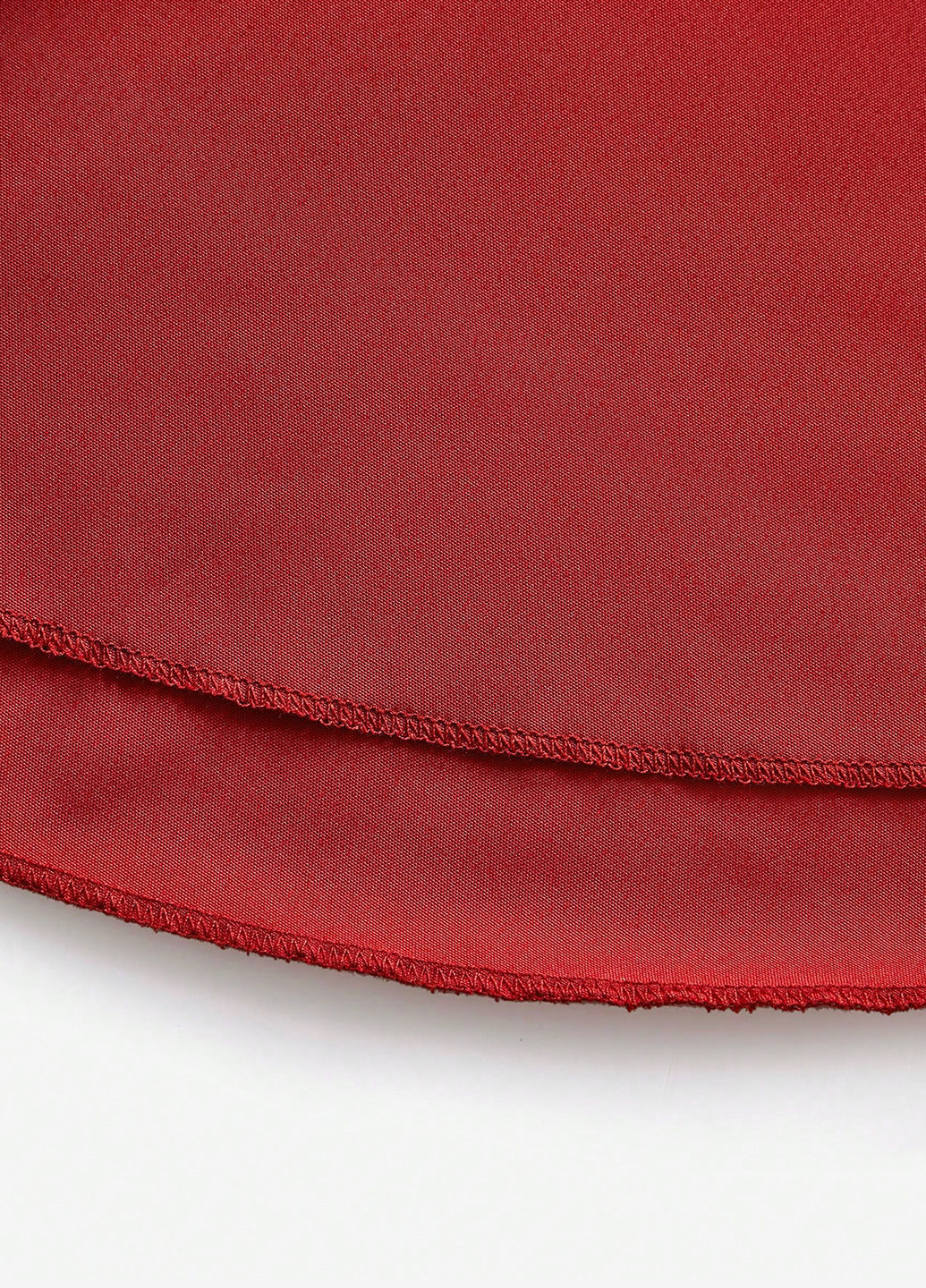 Темно-красная однотонная блузка с баской SHEIN демисезонная