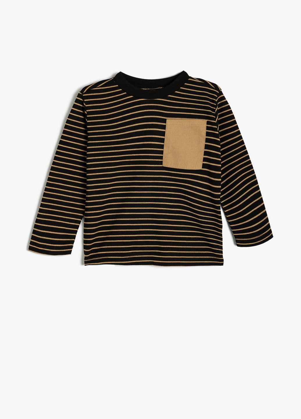 Черный демисезонный кэжуал лонгслив KOTON в полоску