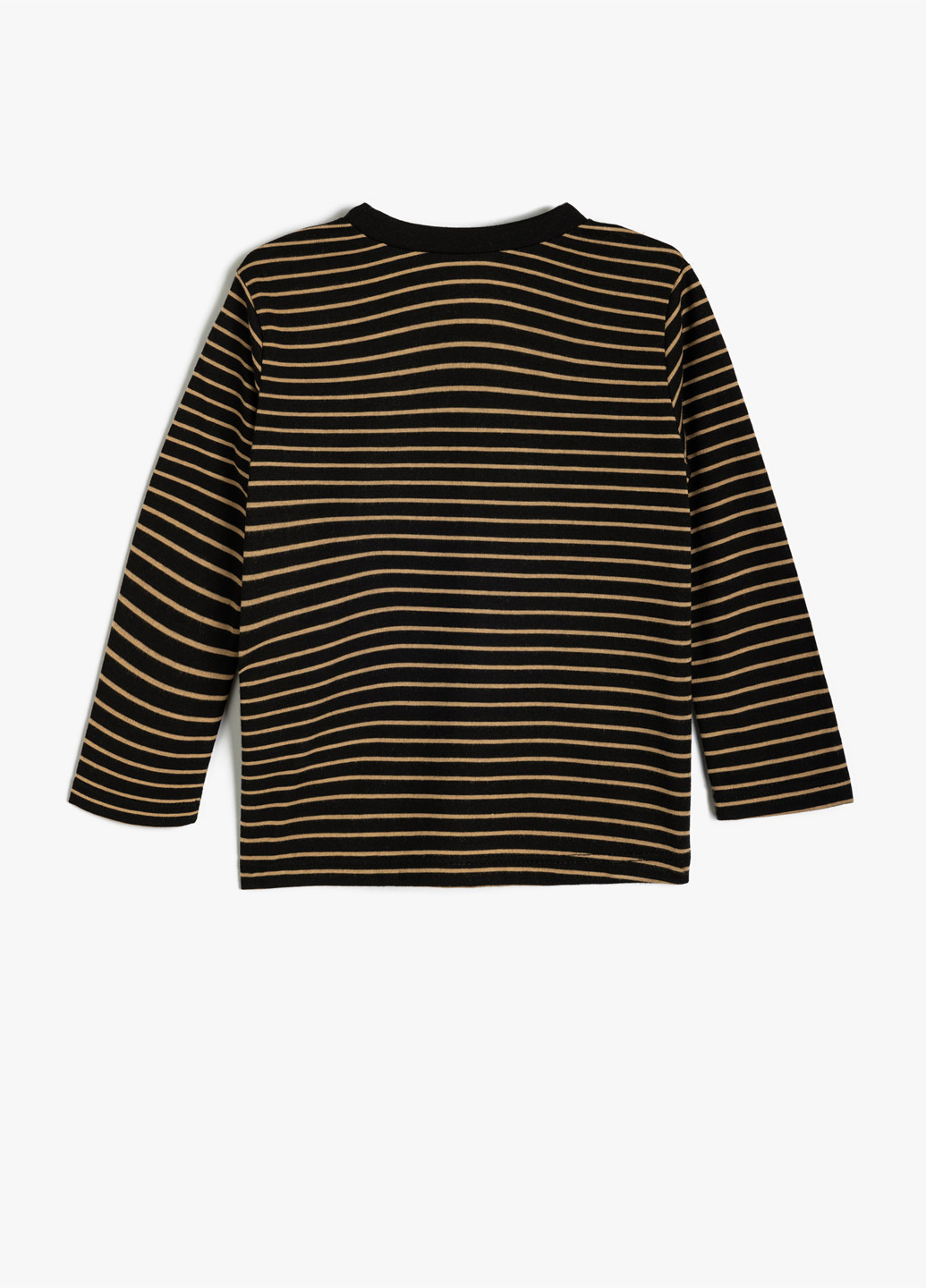 Черный демисезонный кэжуал лонгслив KOTON в полоску