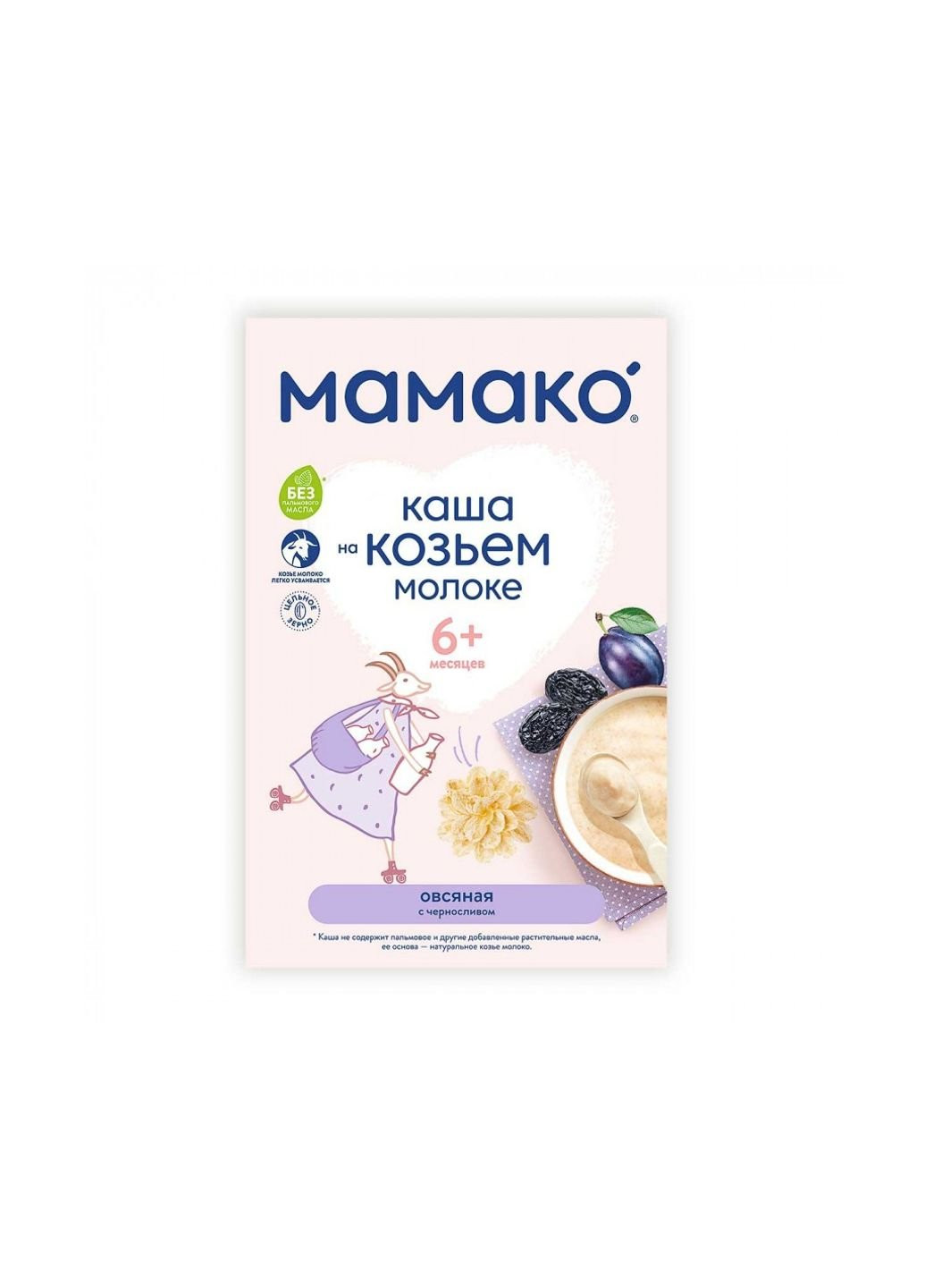 Детская каша на козьем молоке овсяная с черносливом 200 г (1105416) MAMAKO (254084468)