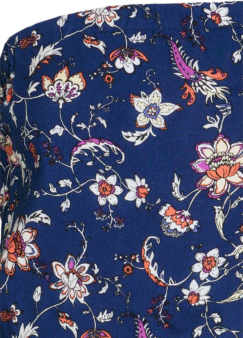 Комбінезон H&M комбінезон-шорти квітковий темно-синій кежуал віскоза