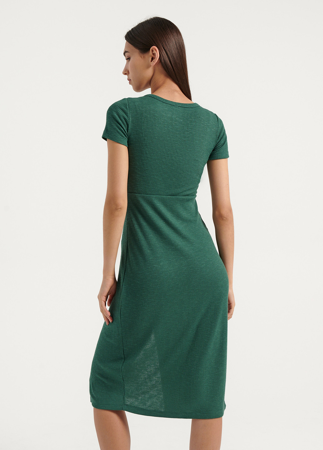 Зелена кежуал сукня House однотонна