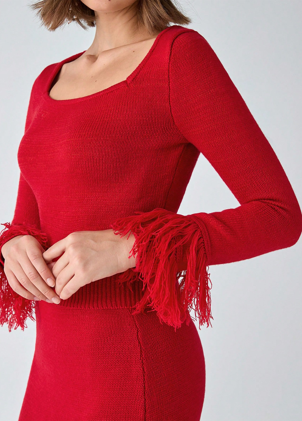 Красный демисезонный свитер SHEIN