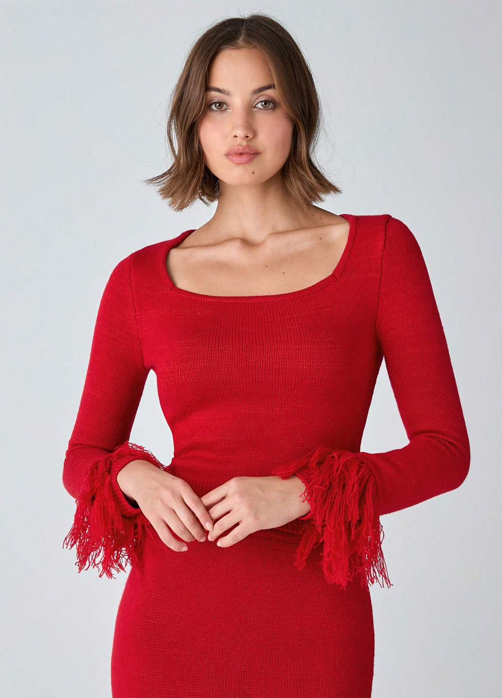 Красный демисезонный свитер SHEIN